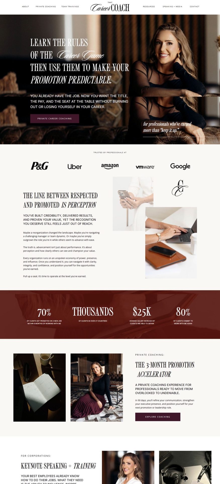 Kendall Career Coach online presence growth managed by Inventive Media