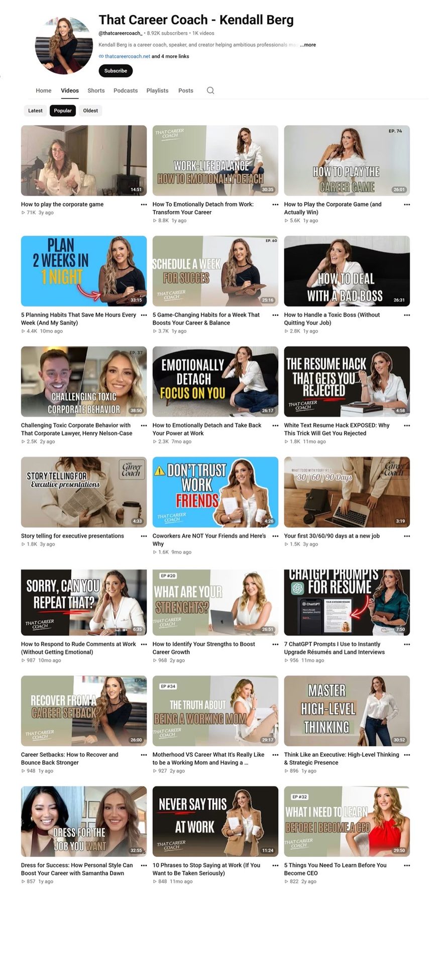 Kendall Career Coach online presence growth managed by Inventive Media